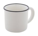 mini vintage keramische mok 90 ml zwarte rand