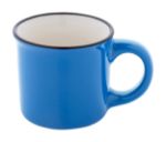 mini vintage keramische mok 90 ml zwarte rand