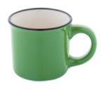 mini vintage keramische mok 90 ml zwarte rand