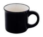 mini vintage keramische mok 90 ml zwarte rand