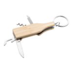flesvormig multitool sleutelhanger in rvs bamboe