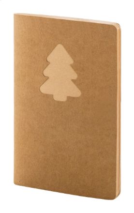 kerst recycled krafpapieren notitieboekje 60 vel