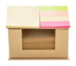 huisvormig recycled kartonnen notitiedispenser