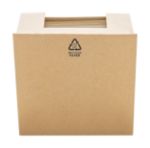 huisvormig recycled kartonnen notitiedispenser