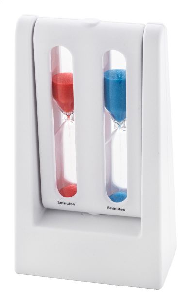 rabs zandloper van 3 en 5 minuten roterend