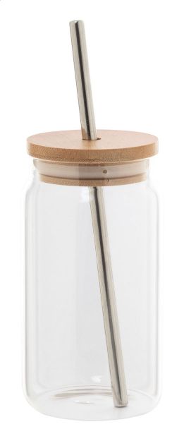 mason jar beker 450 ml met bamboe deksel