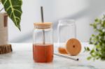 mason jar beker 450 ml met bamboe deksel
