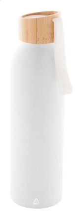 recycled aluminium fles 600 ml bamboe deksel