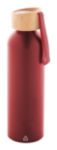 recycled aluminium fles 600 ml bamboe deksel