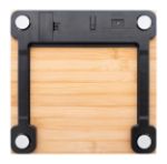 oplaadbare digitale badkamerweegschaal bamboe