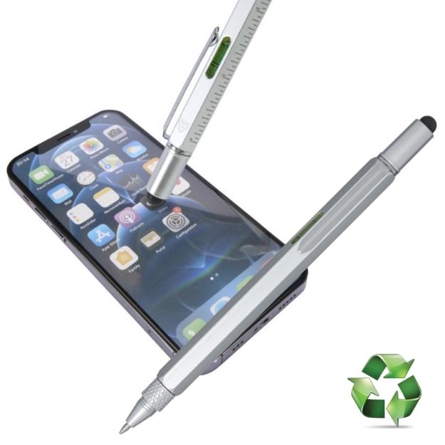 dora multifunctionele pen van gerecycled aluminium