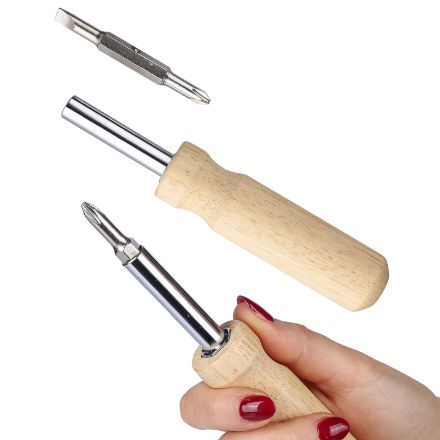 rubberhout schroevendraaierset leni