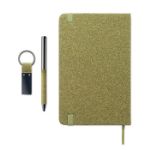 3-delige geschenkset boek, balpen en sleutelhanger