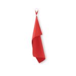 microvezel handdoek 30 cm x 50 cm met ophanglus - rood