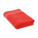 zacht katoenen badhanddoek 100 x 150 cm 380 g/m2 - rood