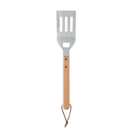 beukenhout bbq spatel van rvs met touwhanger