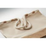 strandtas canvas 280 g/m2 en jute koordhengsels