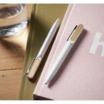 recycled alu balpen draaimechanisme bamboe detail