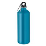 enkelwandige fles 1000 ml met karabijnhaak - turquoise