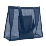 rpet mesh boodschappentas korte hengsels 20 liter - blauw