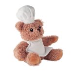 pluche teddybeer chef-kok met koksmuts en schort