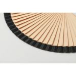 houten handwaaier met 34 ribben