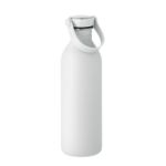 enkelwandige fles 500 ml met rubberafwerking - wit