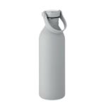 enkelwandige fles 500 ml met rubberafwerking - grijs