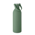 enkelwandige fles 500 ml met rubberafwerking - groen