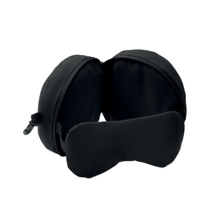2-in-1 reisset kussen en geïntegreerd slaapmasker