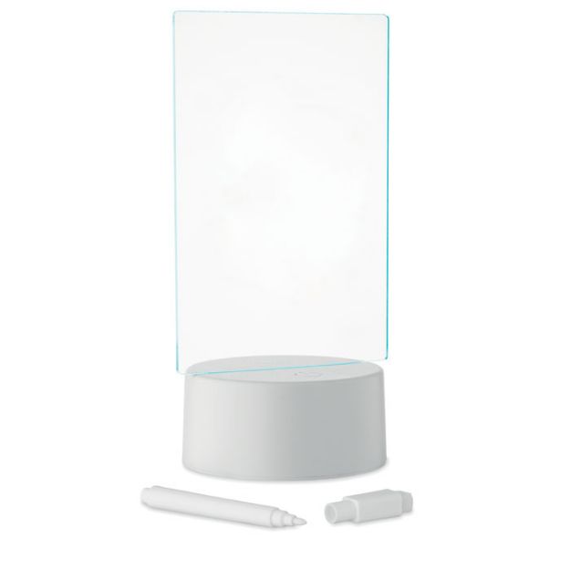 verlicht led memobord met kleurveranderend licht