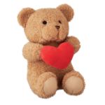 pluche teddybeer houdt rood hartje vast 23 cm
