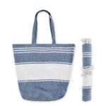 set van strandtas met hamamdoek 180 g/m2