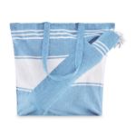 set van strandtas met hamamdoek 180 g/m2