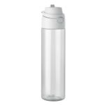 rpet fles 700 ml met 2-in-1 drink- en rietjesdop - wit