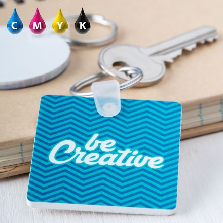 vierkante sleutelhanger van pvc-schuim custom made