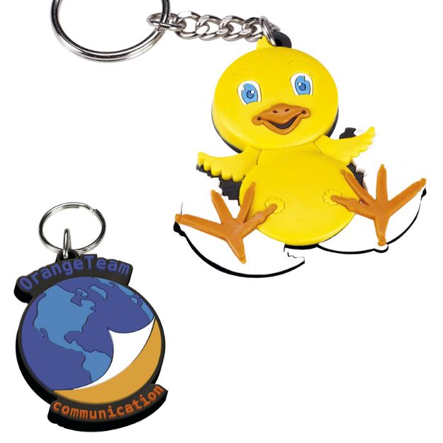 2d pvc sleutelhanger custom made