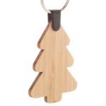 kerst sleutelhanger van bamboe multiplex