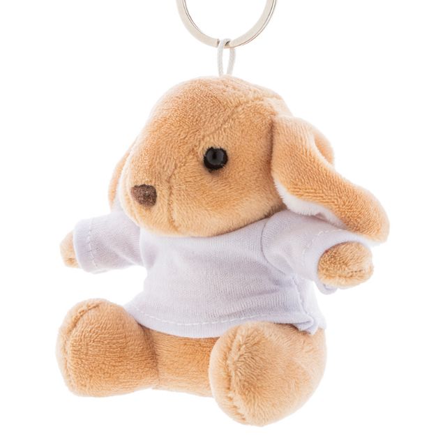pluche konijntje sleutelhanger met opdruk t-shirt