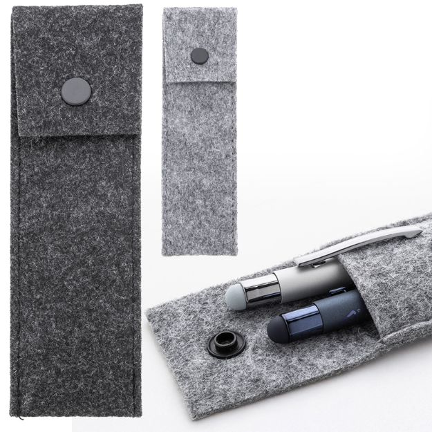 rpet pen case 2 pennen met knoopsluiting