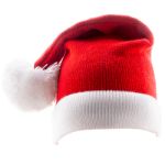 gebreide kerstmuts met bies en bobble