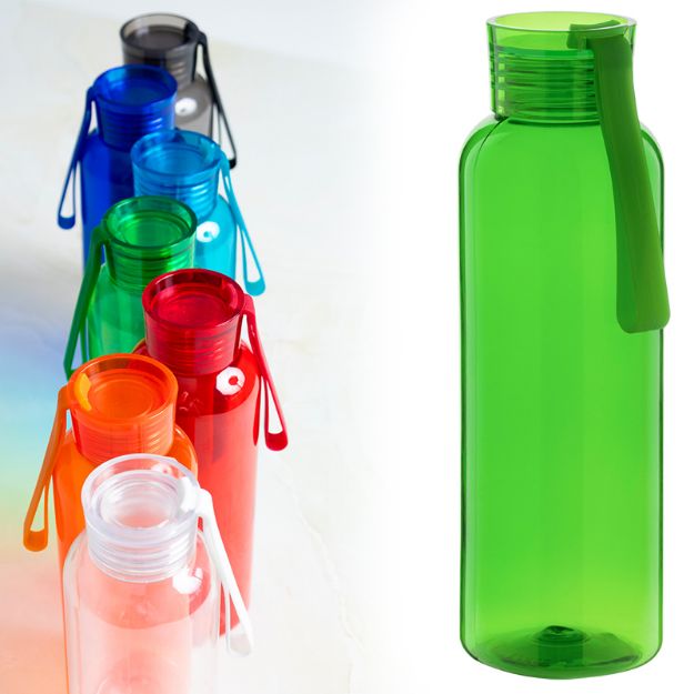 rpet fles 500 ml met siliconen draagband