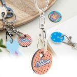 custom made sleutelhanger met munt uv led druk