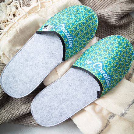 custom made rpet pantoffels bedrukt bovenkant