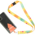 custom made rpet mobiel lanyard xmas met haak