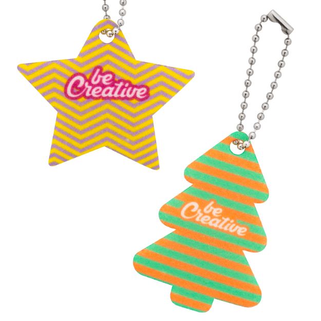 custom made rpet kerstsleutelhanger met ketting