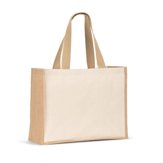 helsinque canvas tas 320 g/m2 met jute afwerking