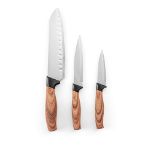 set van 3 keukenmessen met rvs lemmet