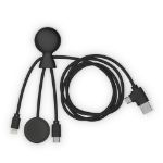 xoopar mr. bio long multi kabel voor apple/samsung - zwart