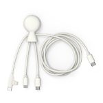 xoopar mr. bio long multi kabel usb-c 1 meter - wit